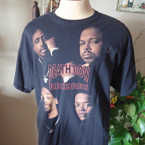 VTG Death Row Records T-Shirt Suge Kight Dr Dre Snoop Dogg & Tupac 2005 Size XXL - Picture 5 of 5